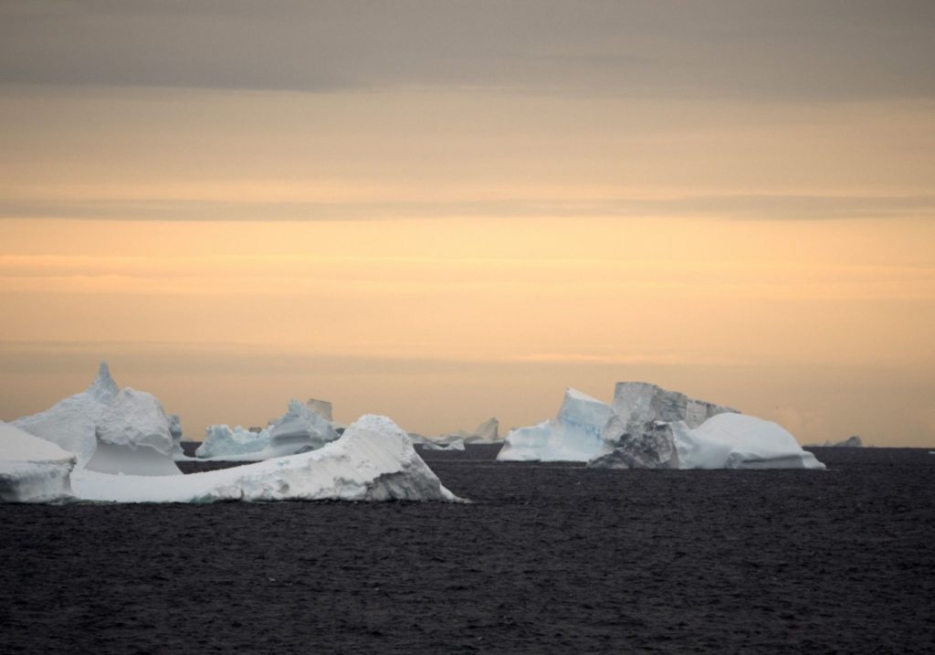 sunset in Antarctica